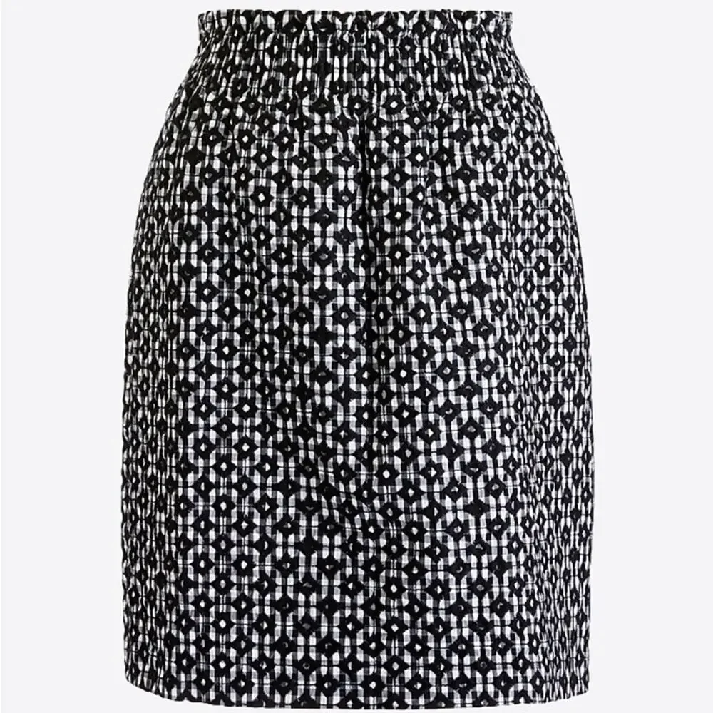 J.Crew Sidewalk Skirt Gingham Embroidered NWT 10 NEW